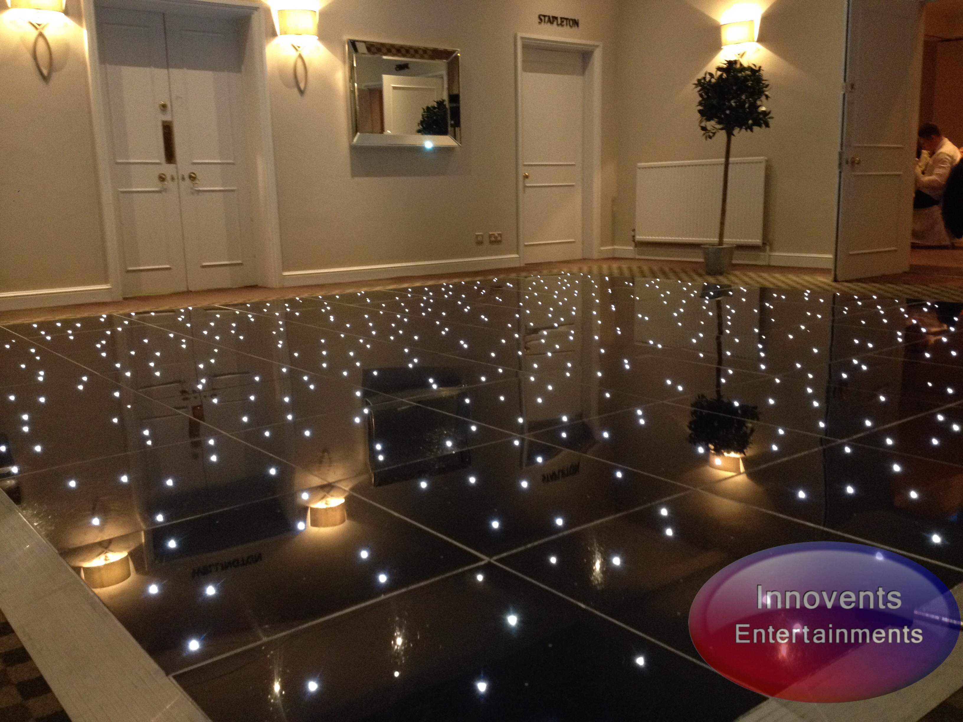 Black led dance floor for hire in Berkshire, Hampshire and Surrey