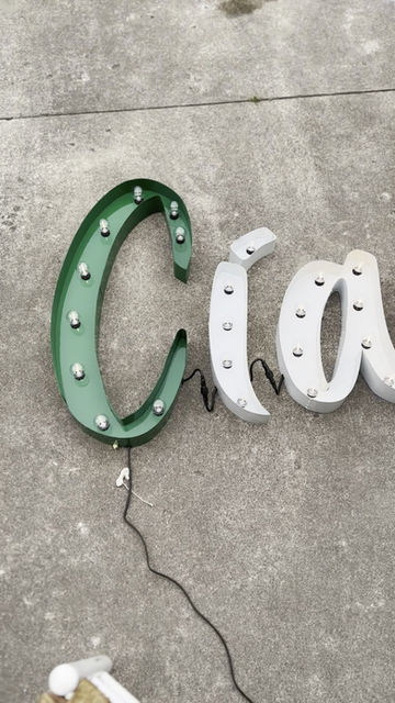 Thumbnail: Individual Marquee Letters, Italian Restaurant Business: Style E