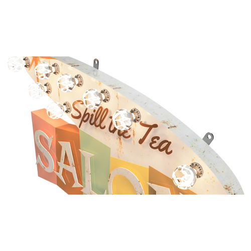 Customizable Mid-Century Inspired, Retro Marquee Sign, Light Up