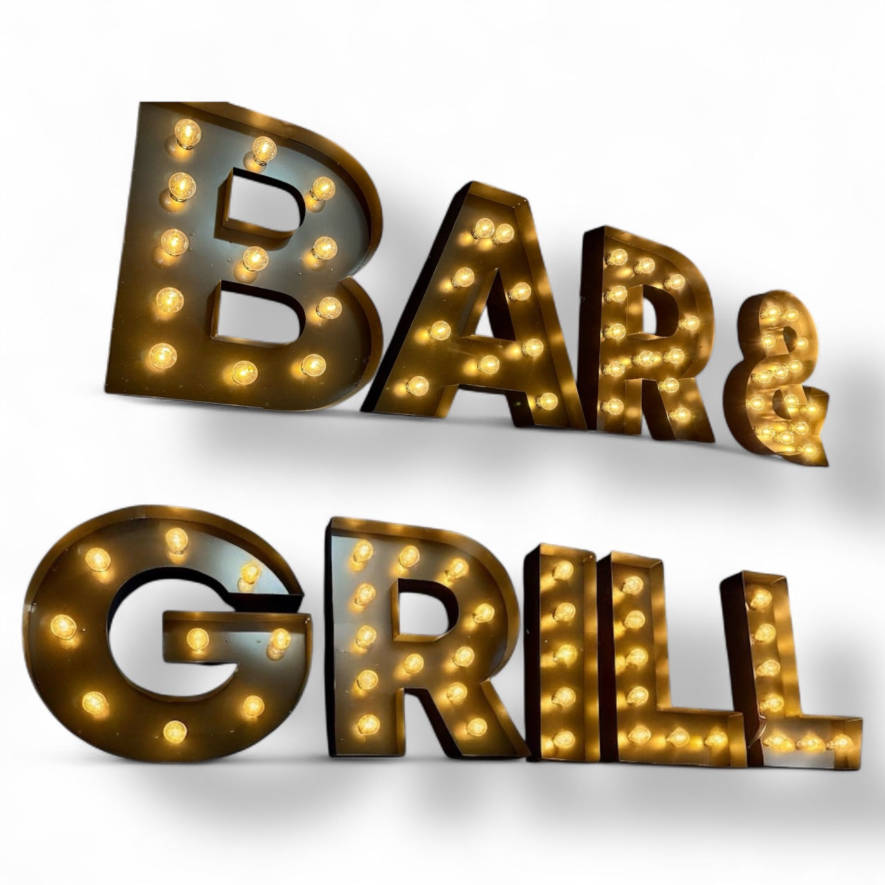 Large Retro BAR Marquee letters, Restaurant bar sign, Mancave, Bar & Grill