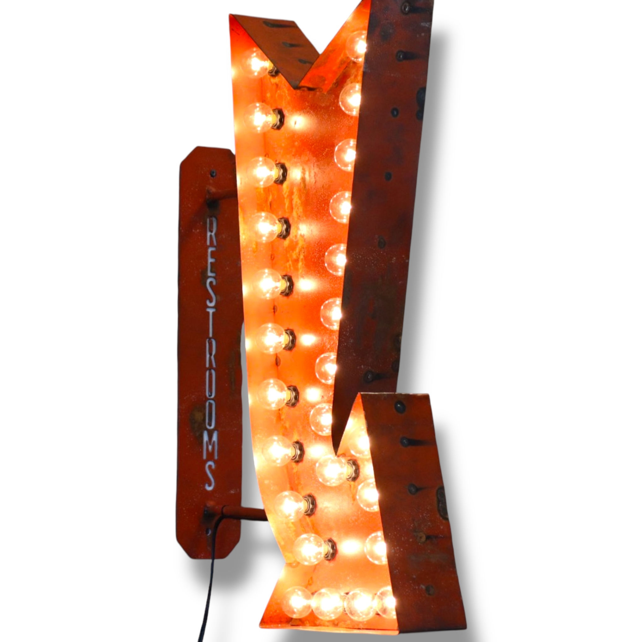 Bar Arrow Steel Marquee Sign  | Customizable Bracket included