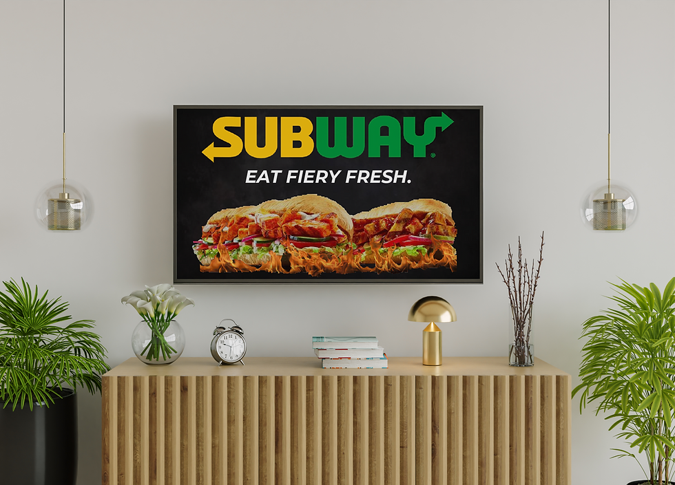 Fiery Fresh Living Room TV Mockup