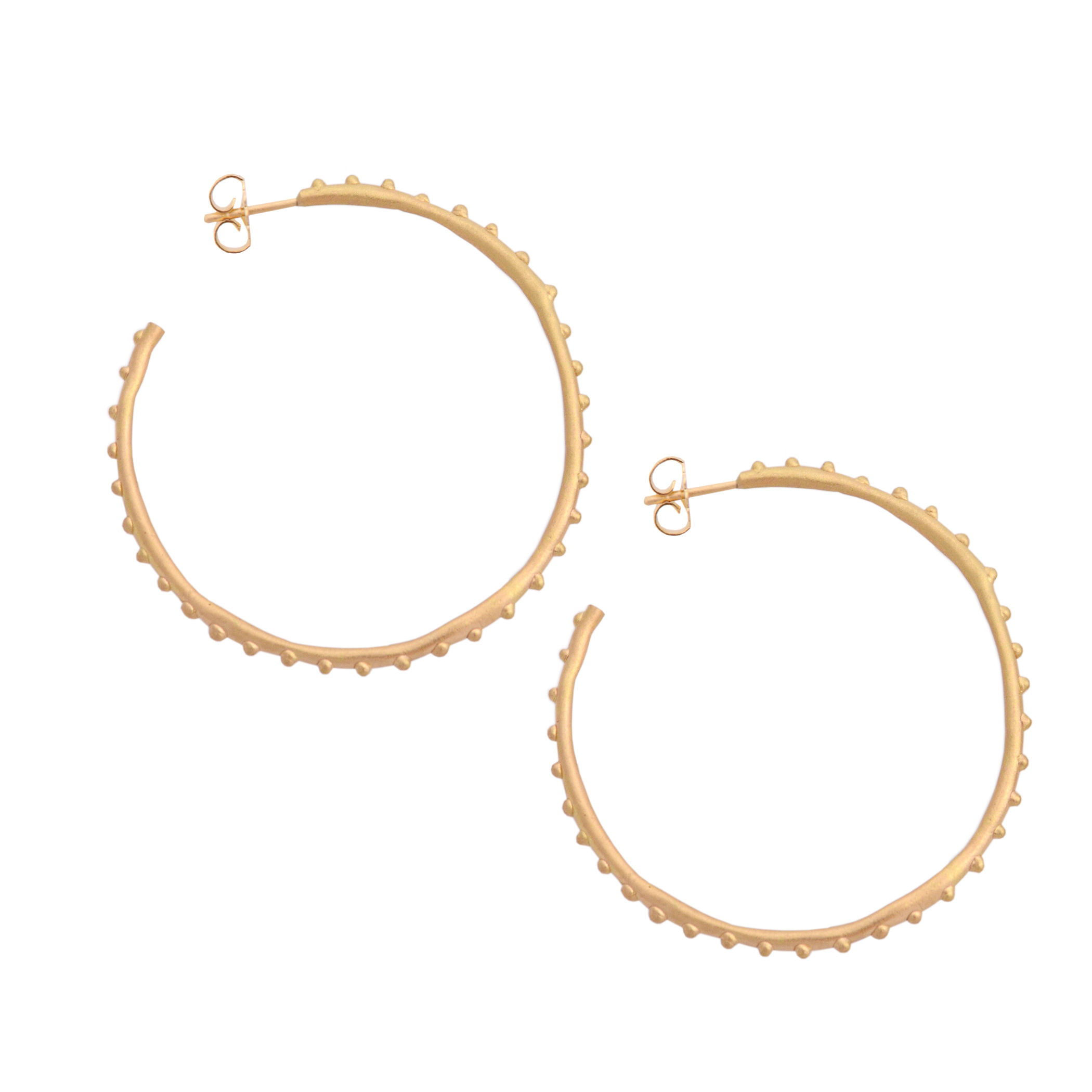 Large Studded Hoop Earrings
