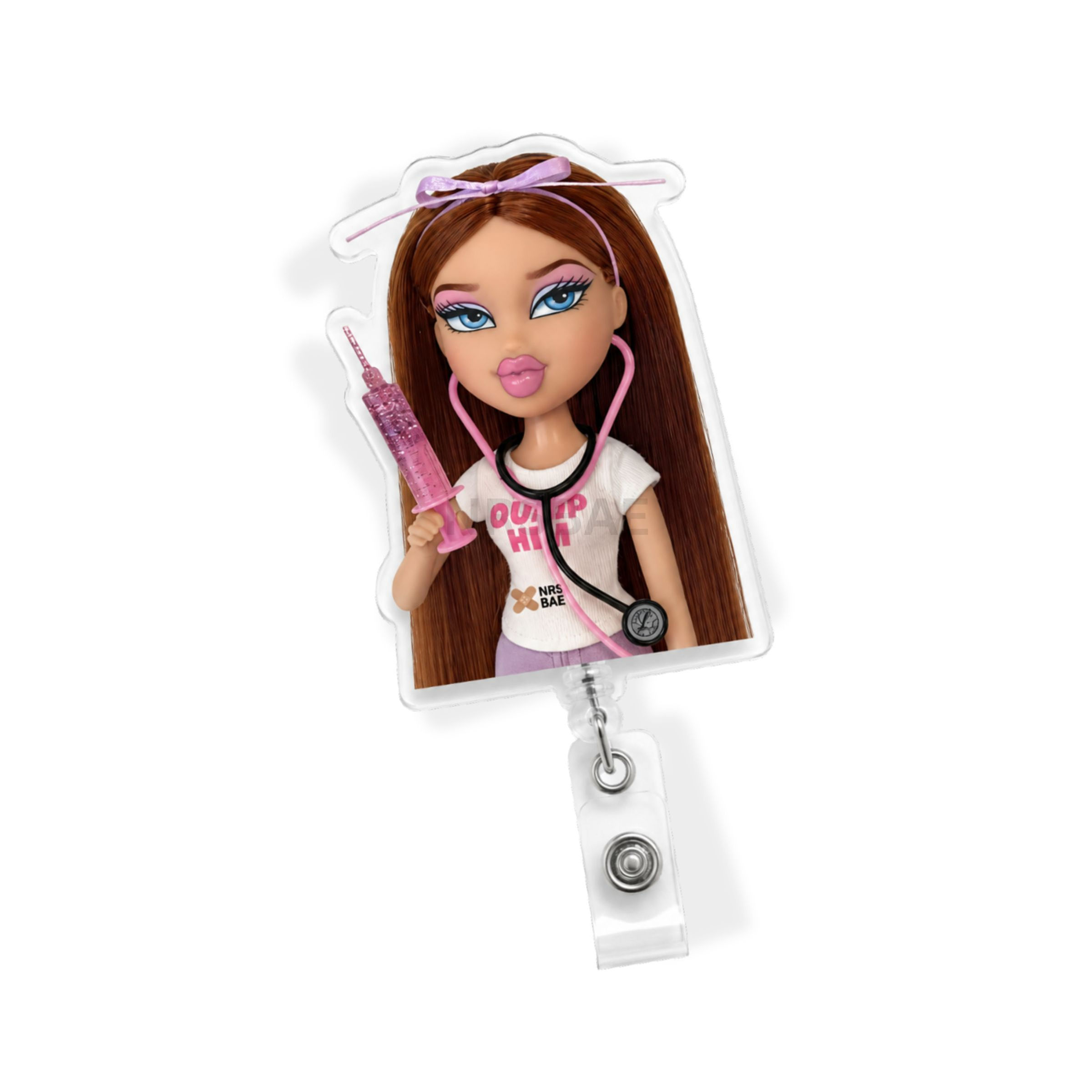 Bratz Bae Badge Reel- CODE BLUE BABE™