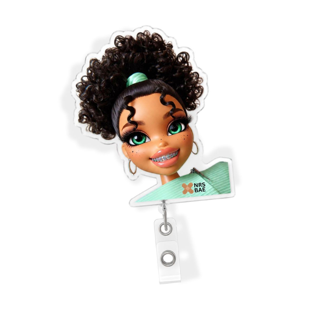 BRATZ DOLL PATIENT Badge Reel- Dental & Demure