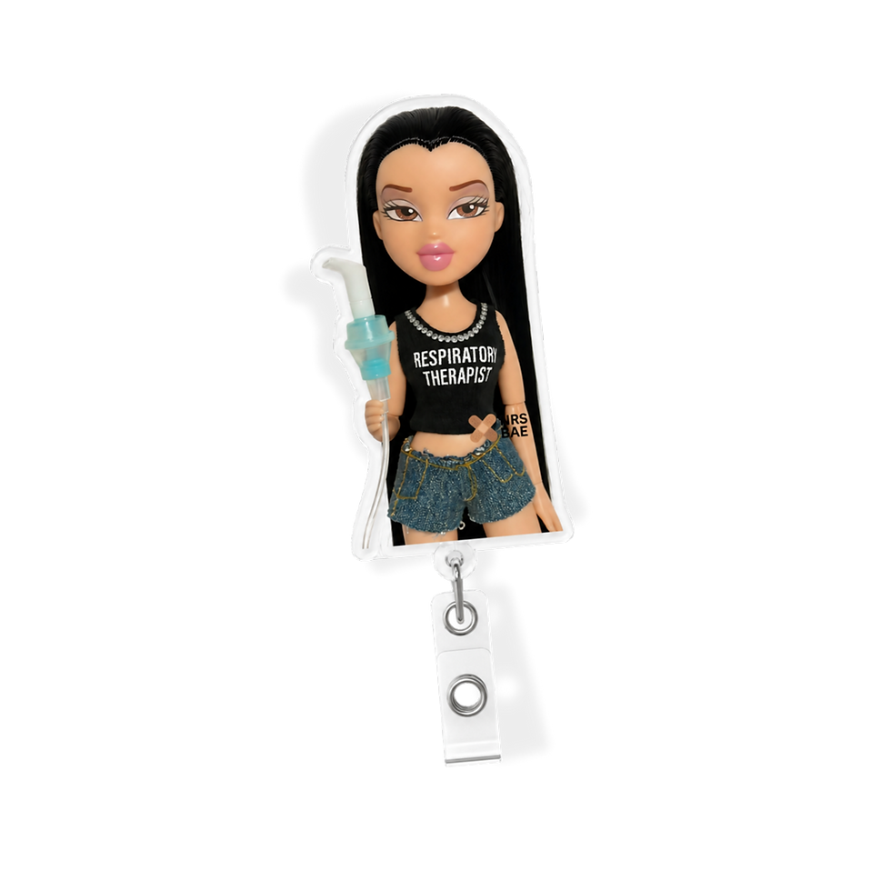 Bratz character badge reel for nurses and healthcare professionals