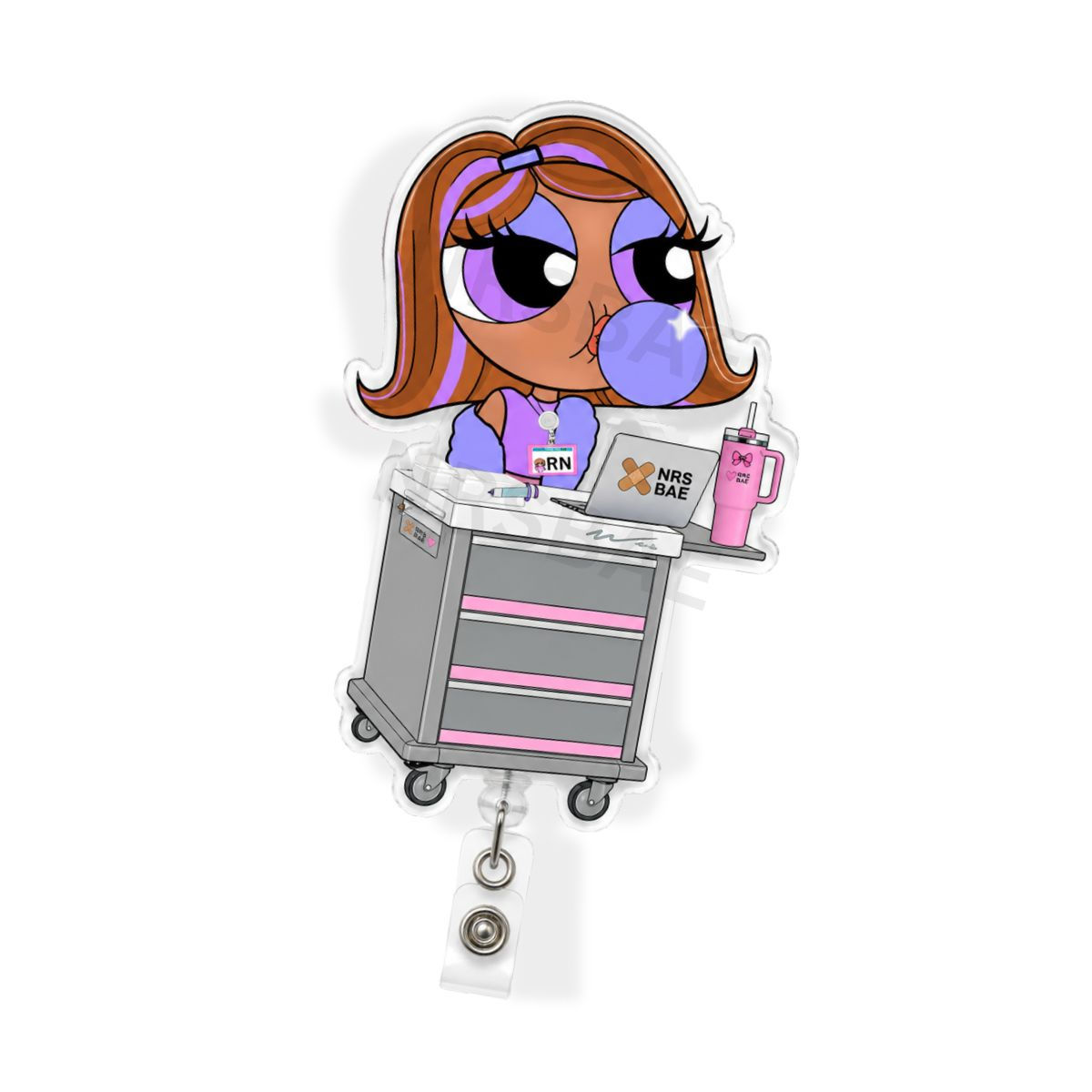 POWERPUFF GIRL Badge Reel- MED PASS RN