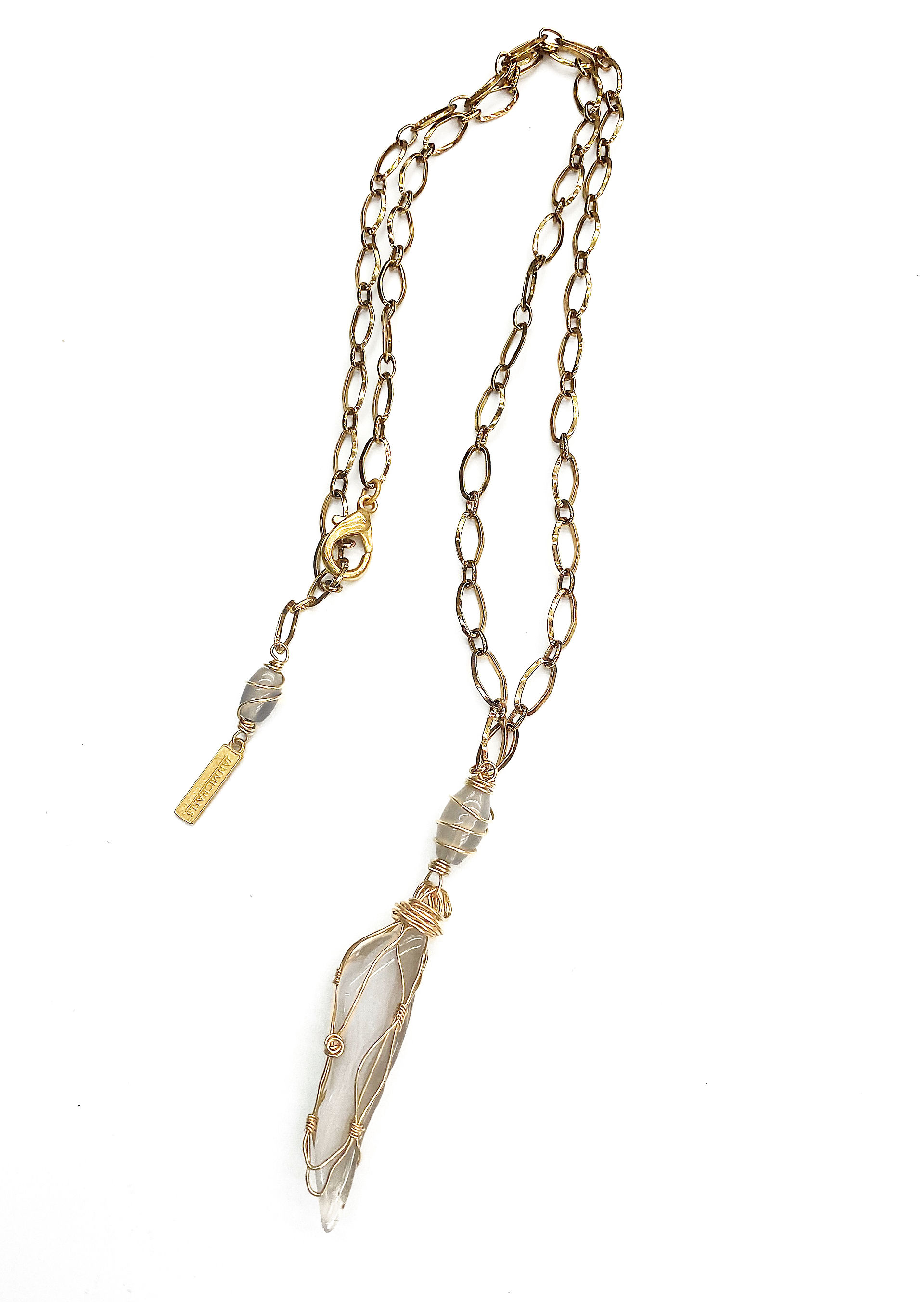 Agate and Brass chain