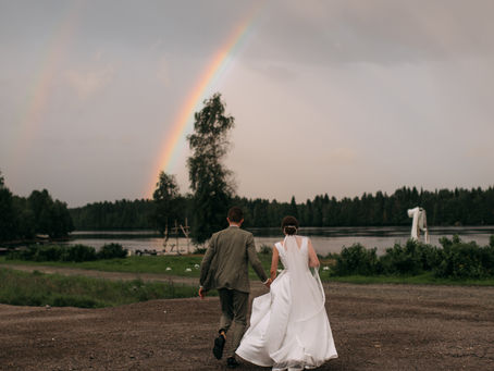 sateenkaari sade hääpäivä varasuunnitelma hääkuvaus Rovaniemi
