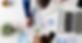 High angle view od marketing specialist in casual clothing choosing marekting strategies.p