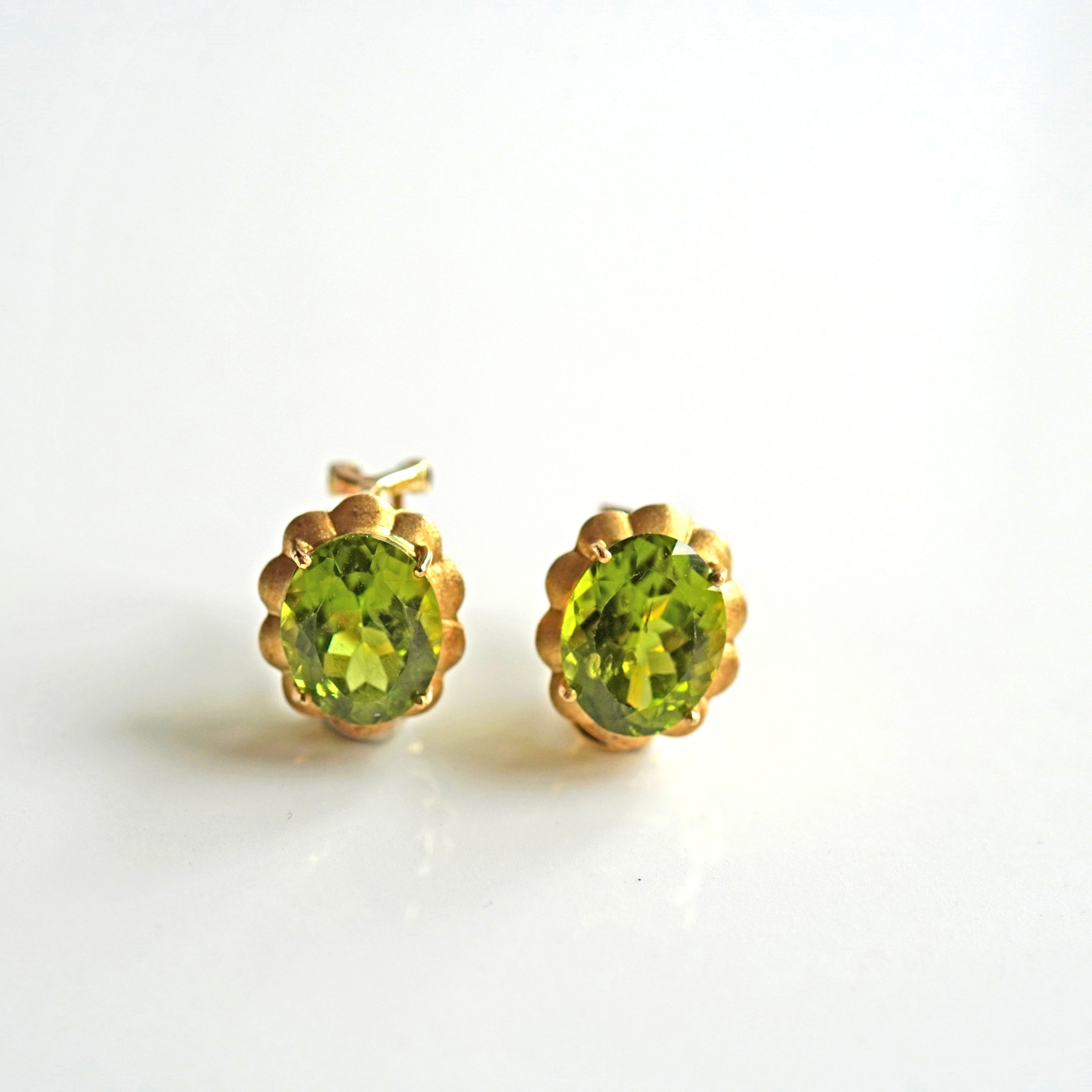 Gold Peridot Earrings
