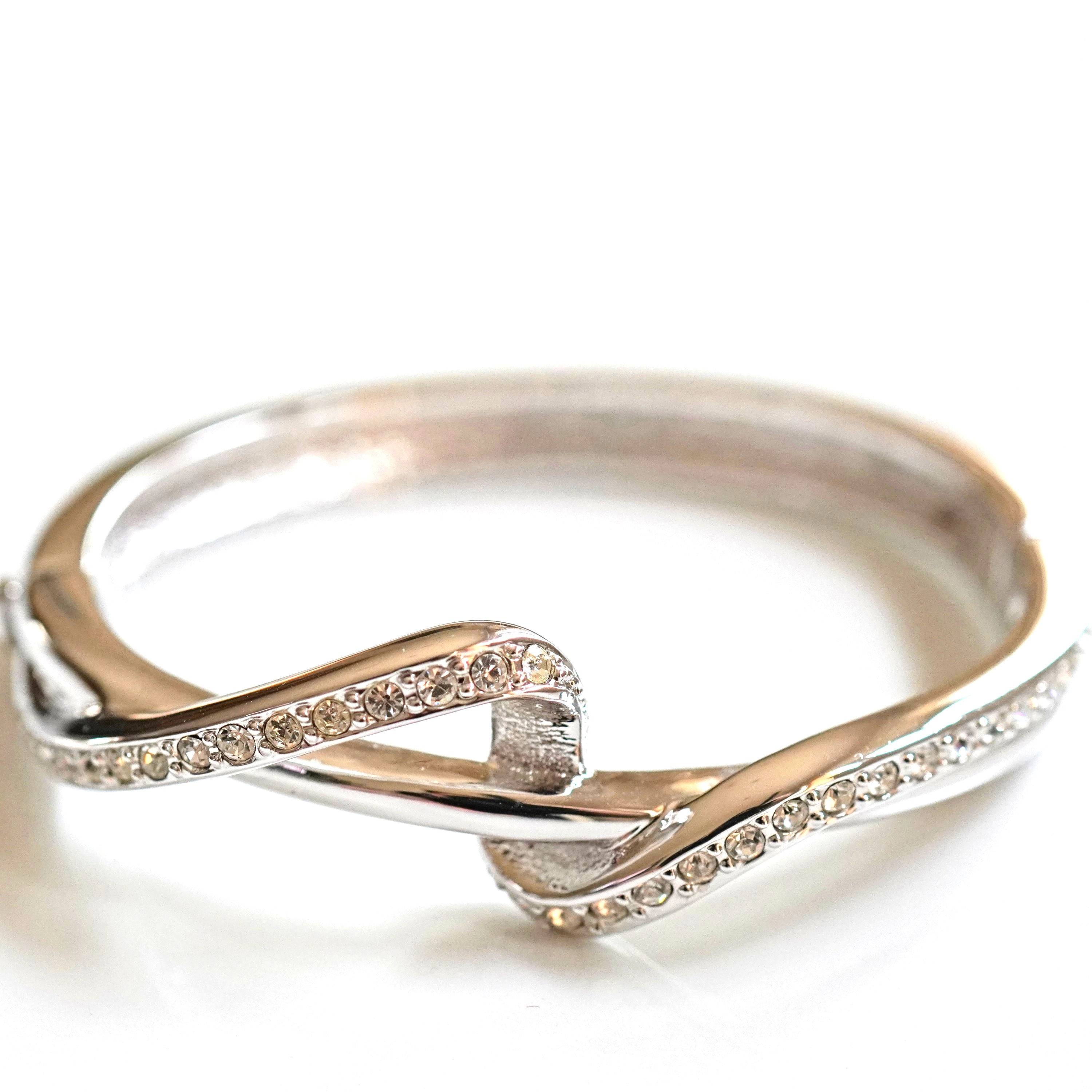 Brook Rhodium Bangle