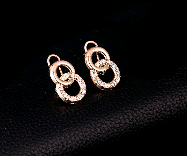 Miniatura: 18K Gold-Plated Jewelry Set: Necklace, Earrings, Bracelet, Ring