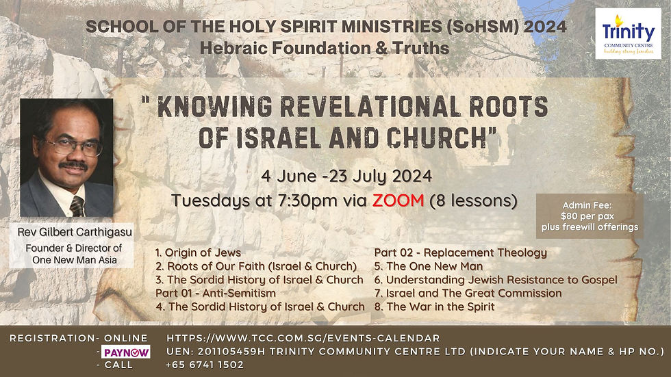 Hebraic Foundation & Truths - Rev Gilbert Carthigasu