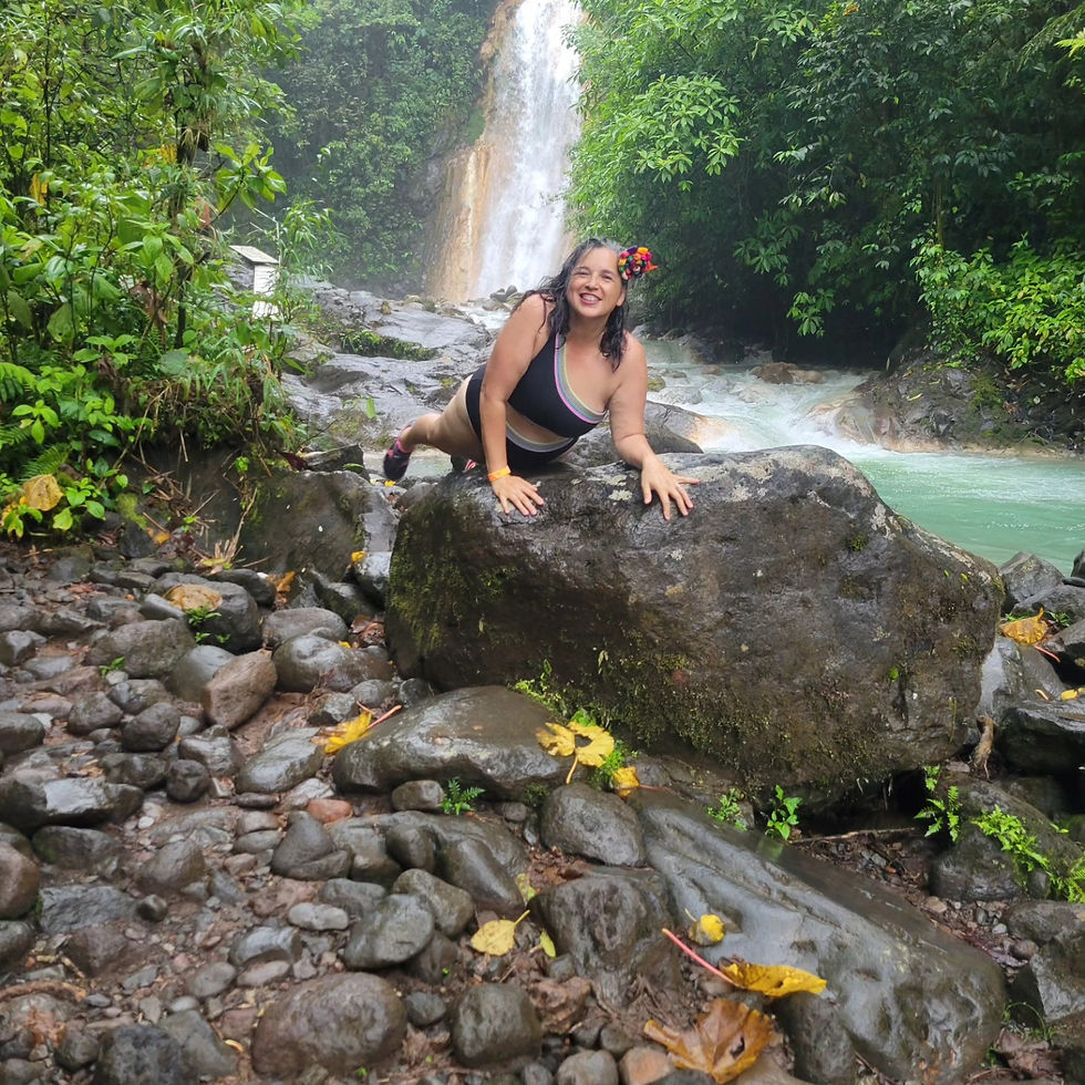 Me 3 months ago in Costa Rica doing the silly mermaid pose I send my husband when I travel. To remind him who his little mermaid always is. Yes I realize I'm not little but I don't care, neither does he.