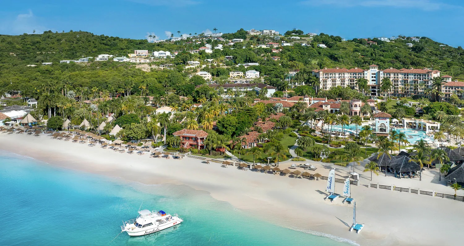 Dickenson Bay beach at Sandals Grande Antigua