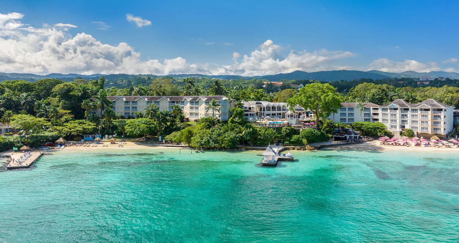 Secluded cove beach at Sandals Royal Plantation, Jamaica
