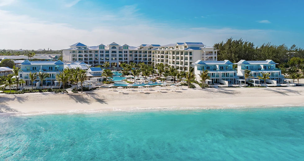 Luxury bahamas honeymoon resort on a white sand beach