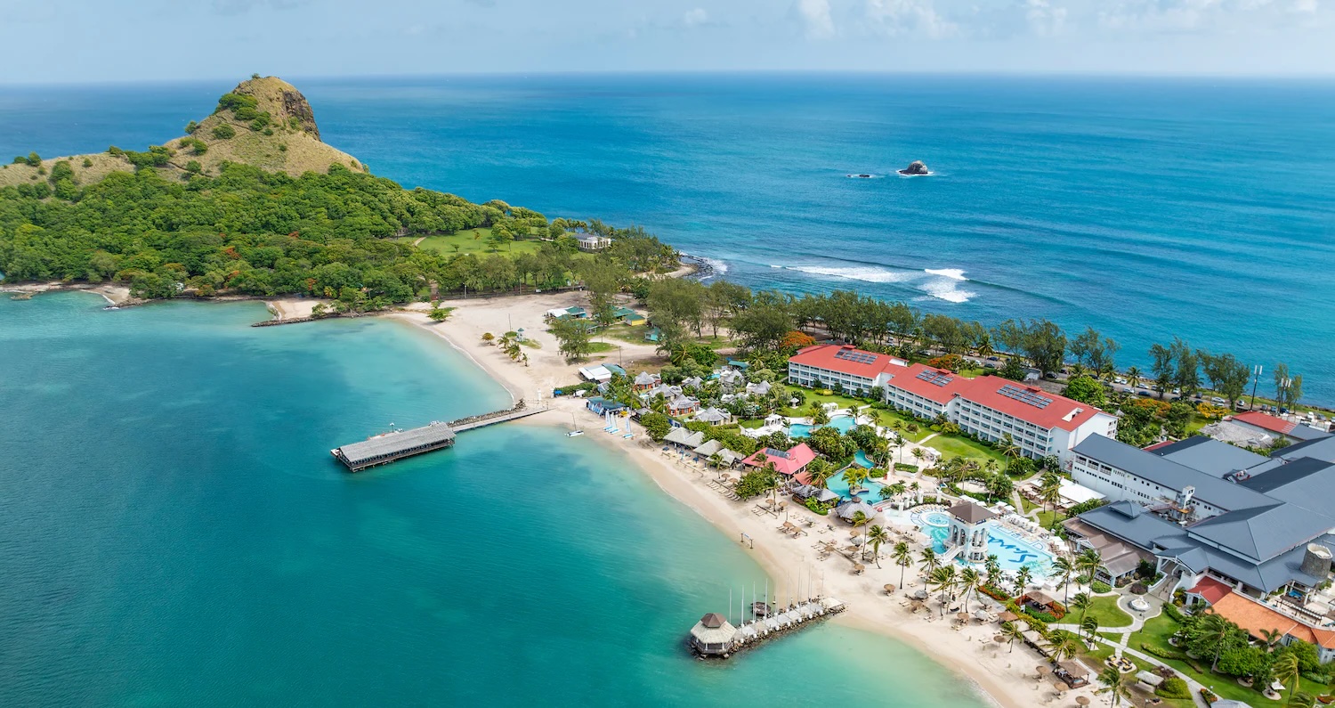 Mountain and sea views at Sandals Grande St. Lucian
