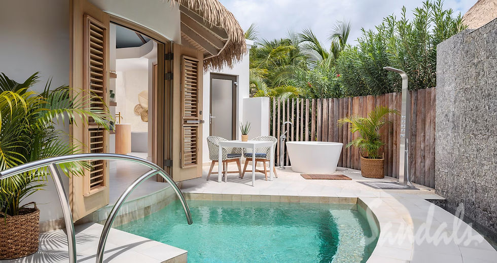Private pool Butler Suite at Sandals Resort