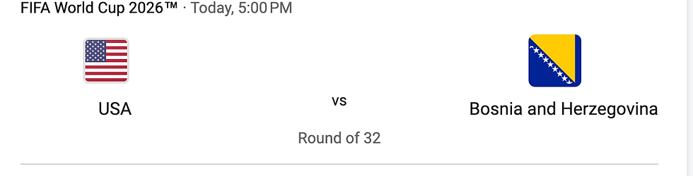 USA  World cup Game