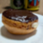 Boston Cream chocolate donut 