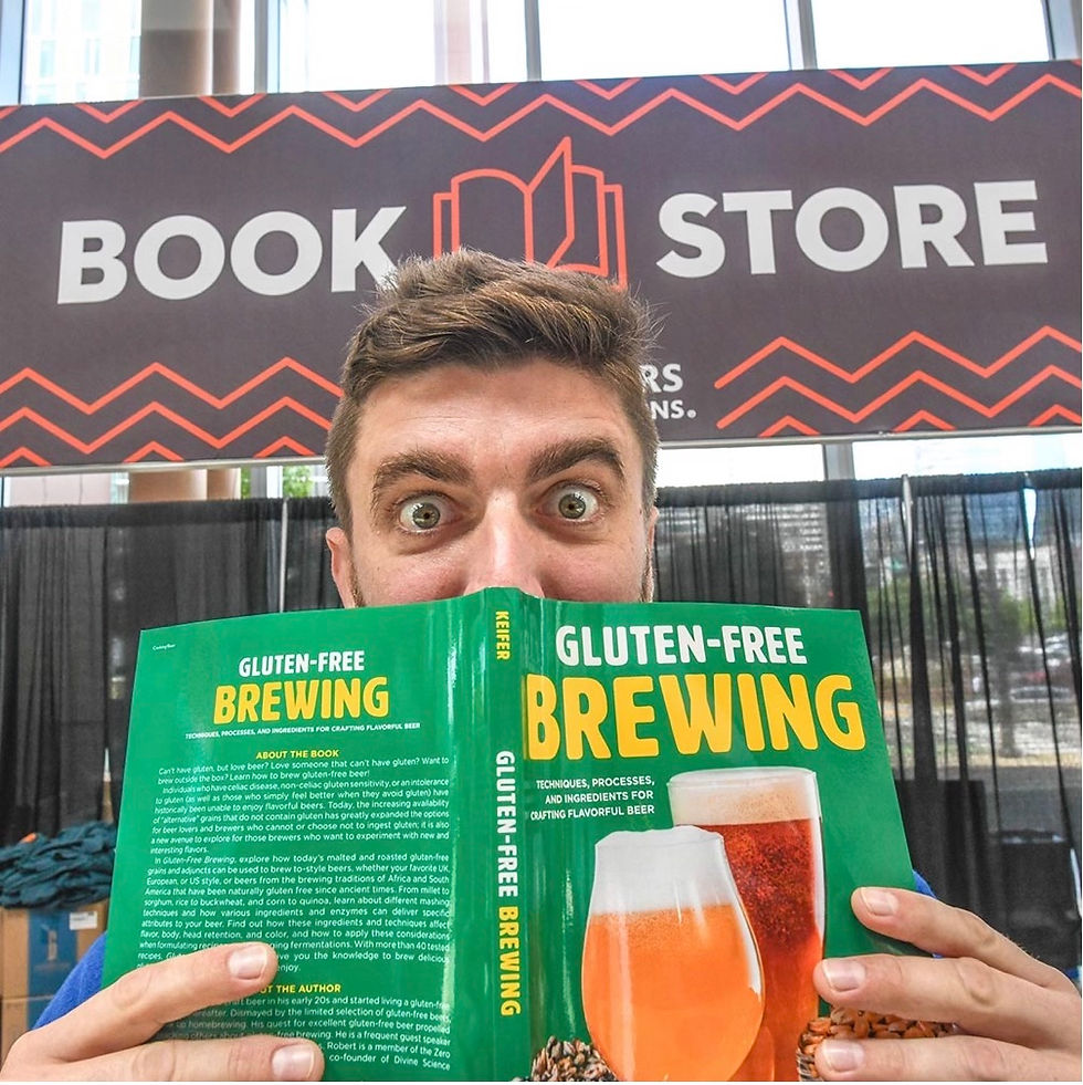 Close-up view of brewing grains in a wooden bowl