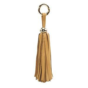 Tassel de Couro – Amarelo Pólen/Dourado