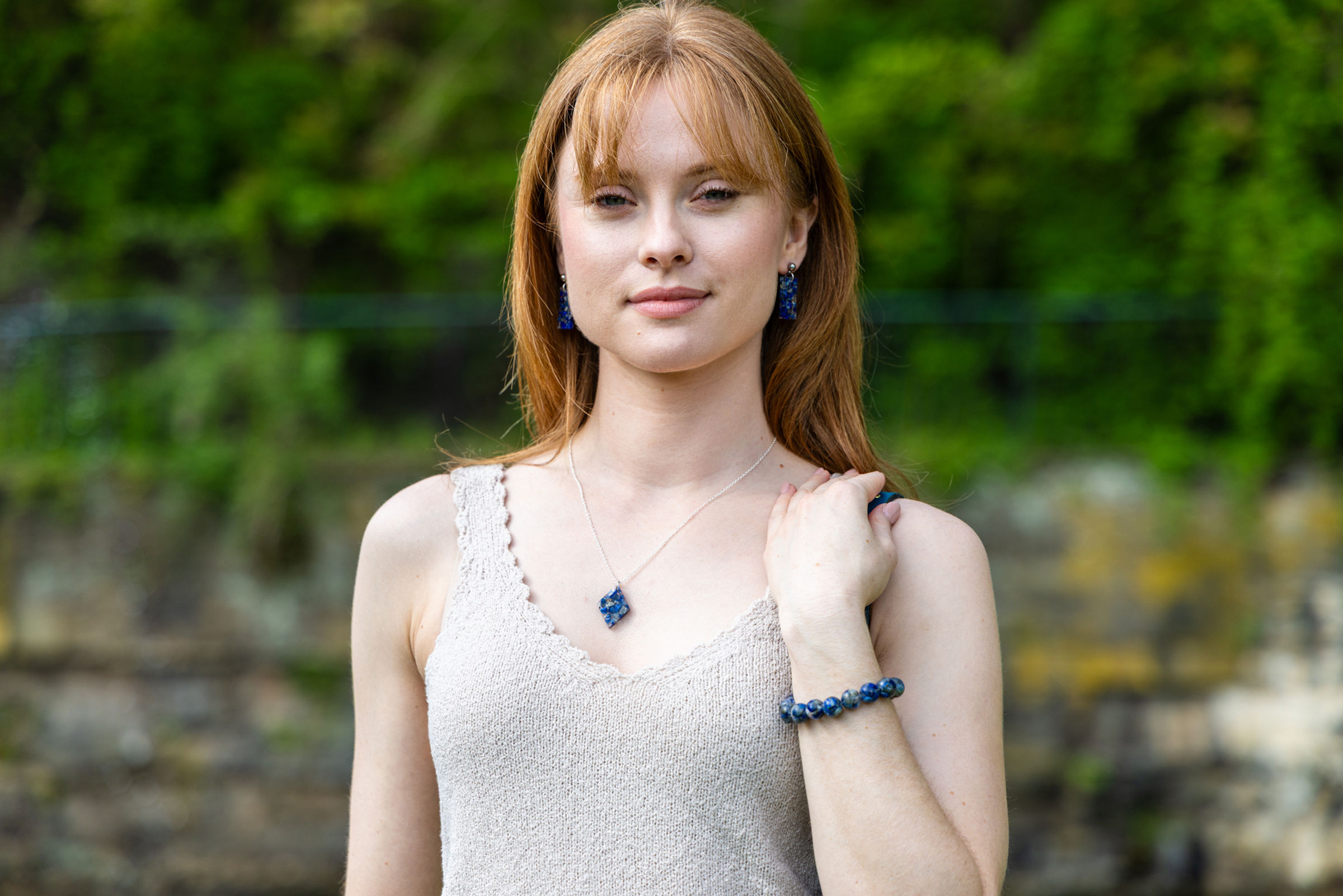 Lapis Lazuli Rectangular Dangle Earrings