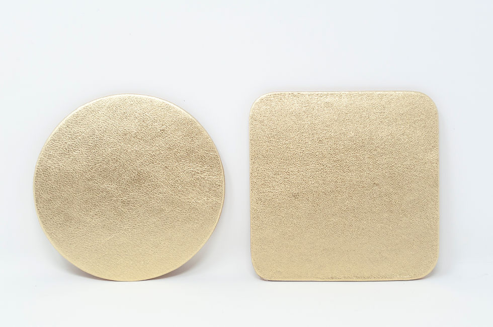 Miniaturbild: Gold auf Kork Lederuntersetzer