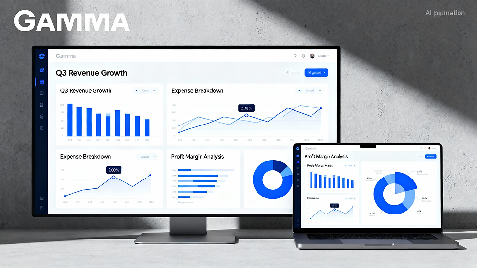 Gamma: generador de presentaciones ejecutivas con IA para reportes financieros y resultados de gestión