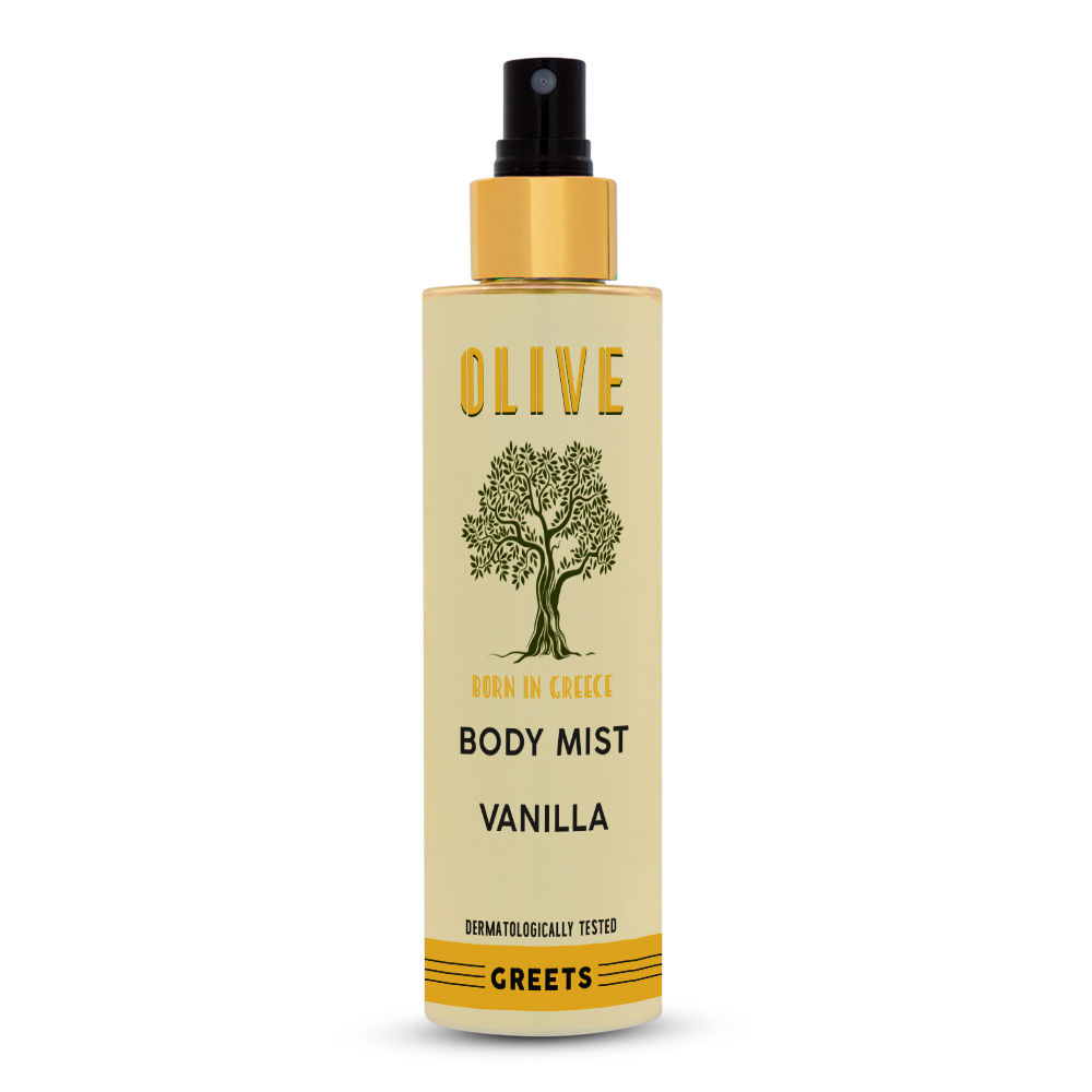 Feuchtigkeitsspendender Körpernebel mit Oliven- und Vanilleblattextrakten