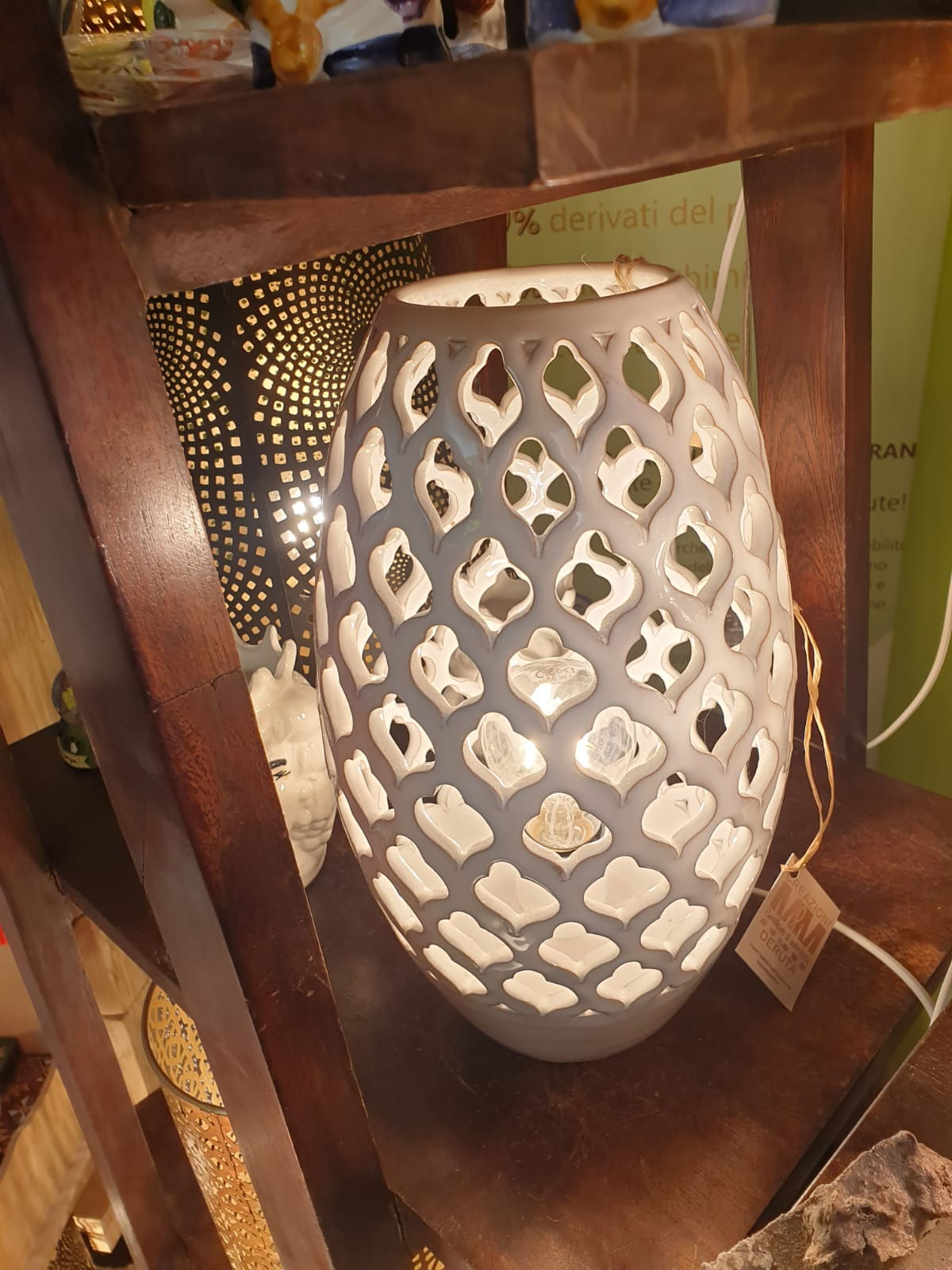 Lampada Ceramica Artigianale pregiata Deruta