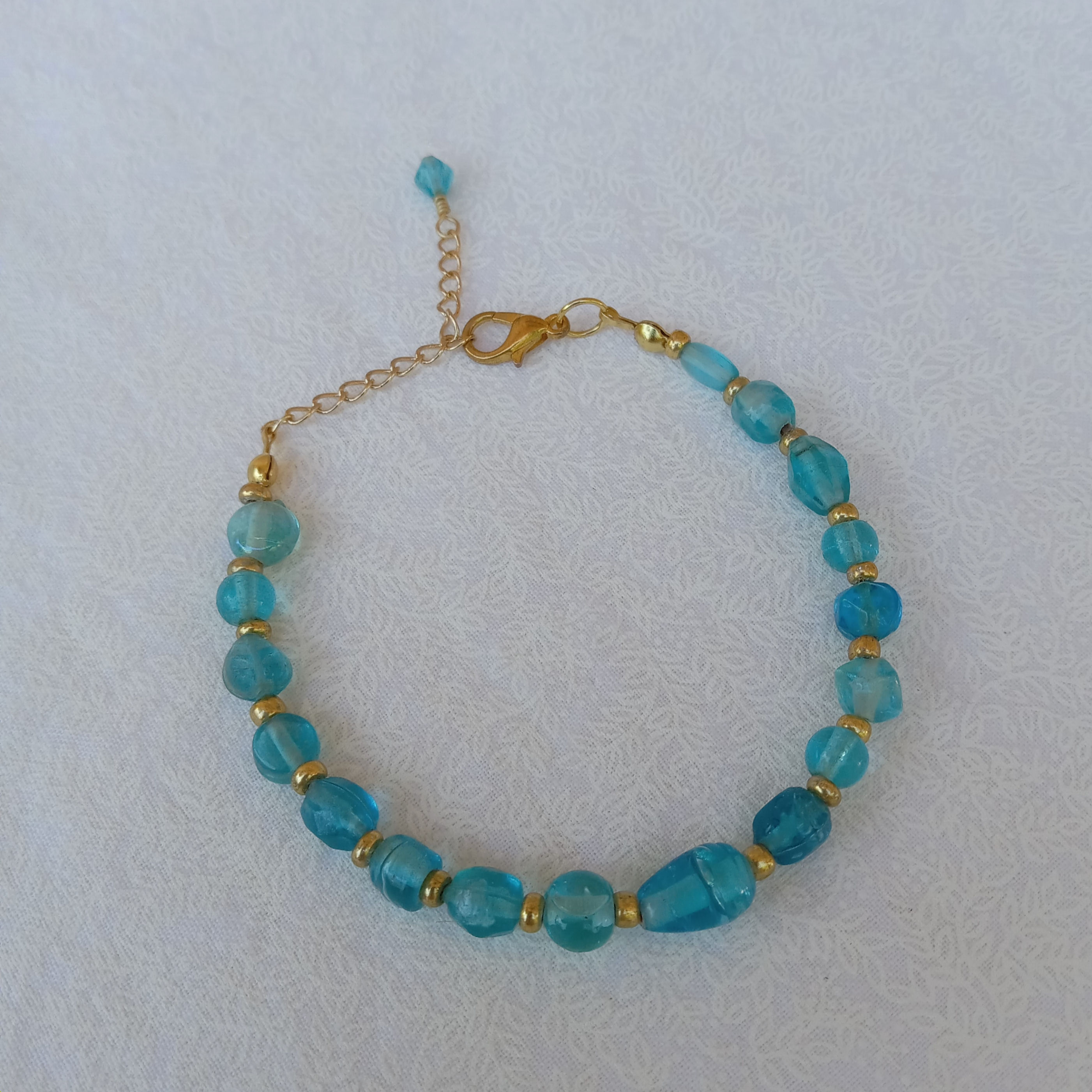 blue glass bracelet