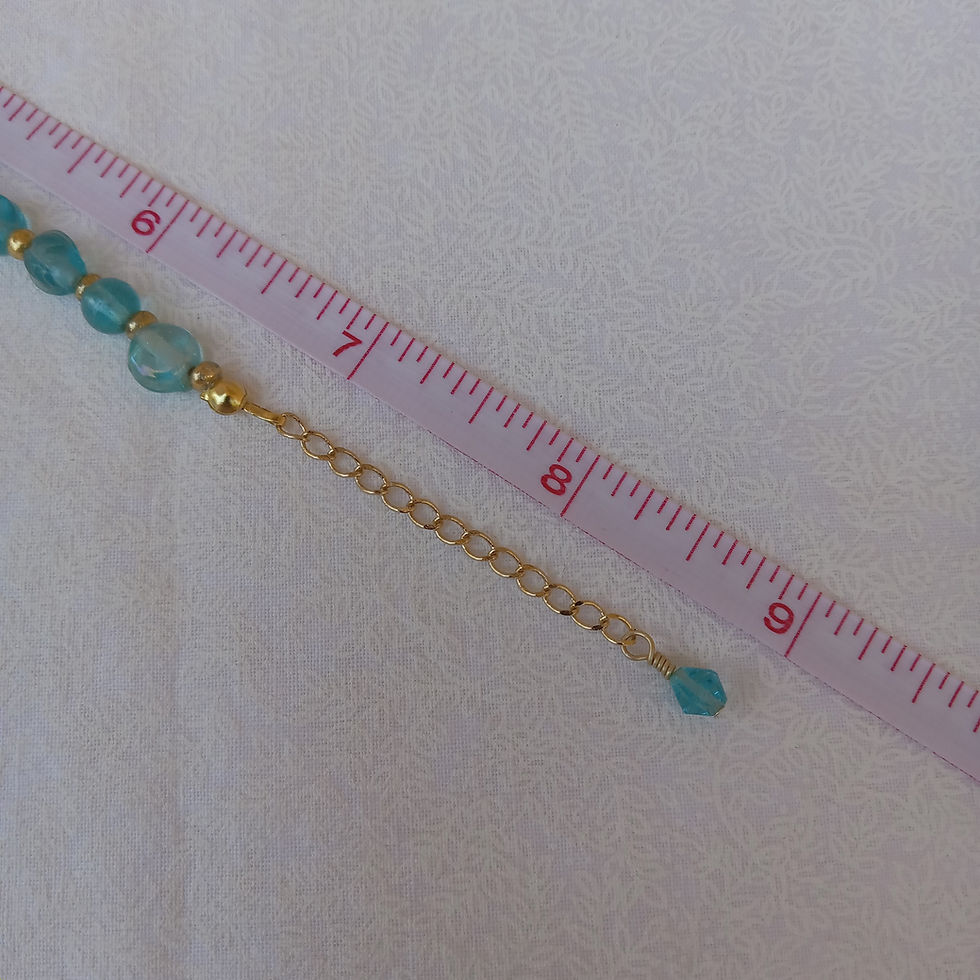 Thumbnail: blue glass bracelet