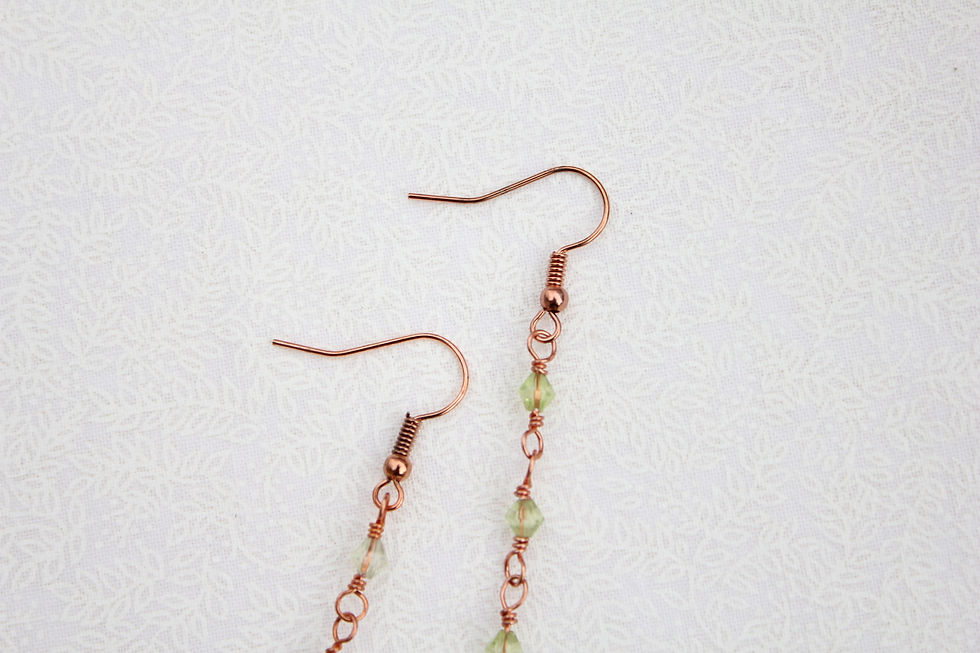 Thumbnail: copper wire wrapped earrings