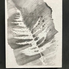 Untitled. Sumi-e ink painting on kozo paper mounted on panel. 8in x 10in.