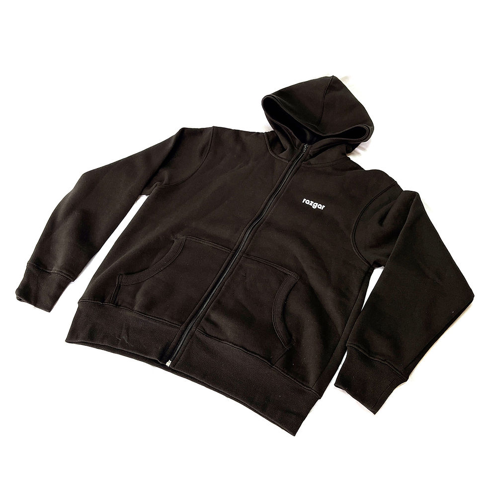 Thumbnail: Hooded sweatshirt jacket