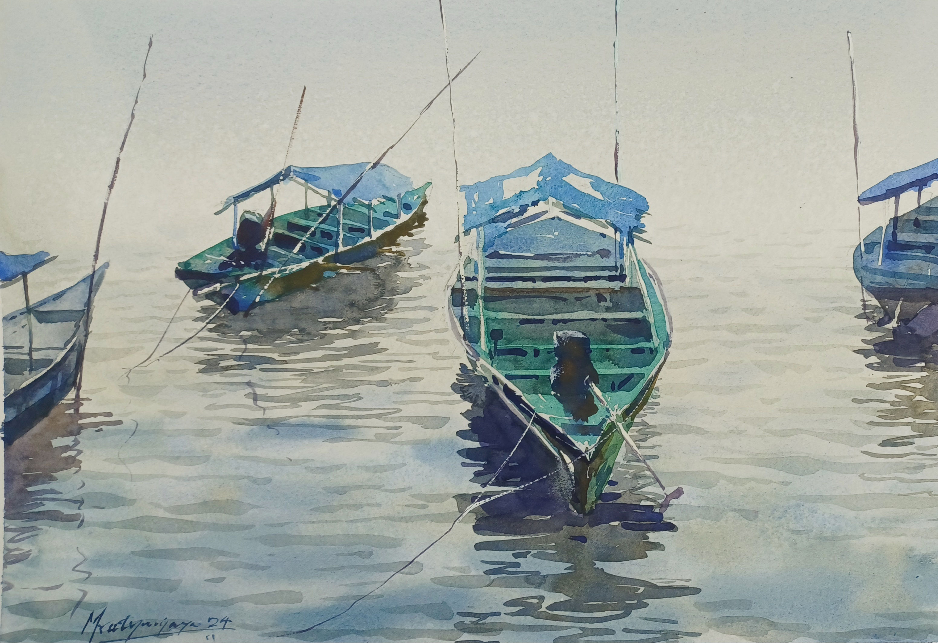 Fishing boats in Chilika lake [AVAILABLE]