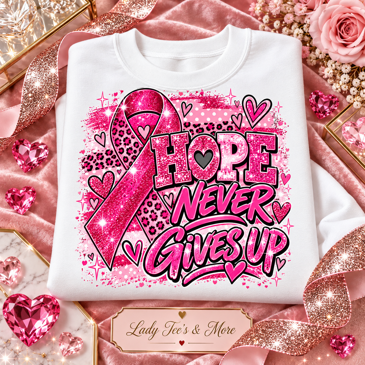 HOPE NEVER GIVES UP (DTF TRANSFER)