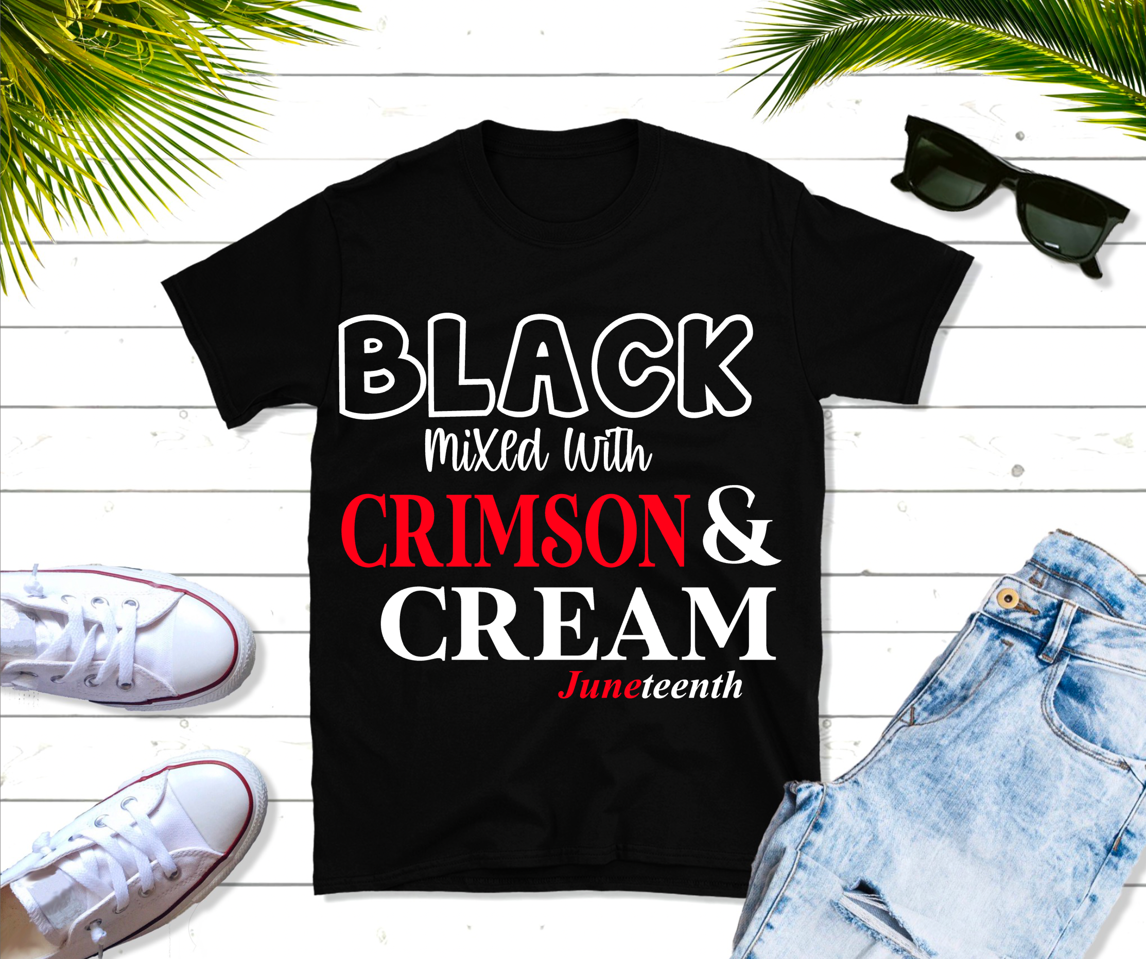Black mixed Juneteenth Shirt