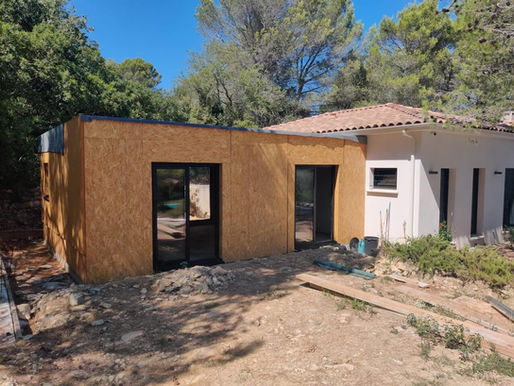 construction d une extension en ossature bois pour une maison a nimes courbessac