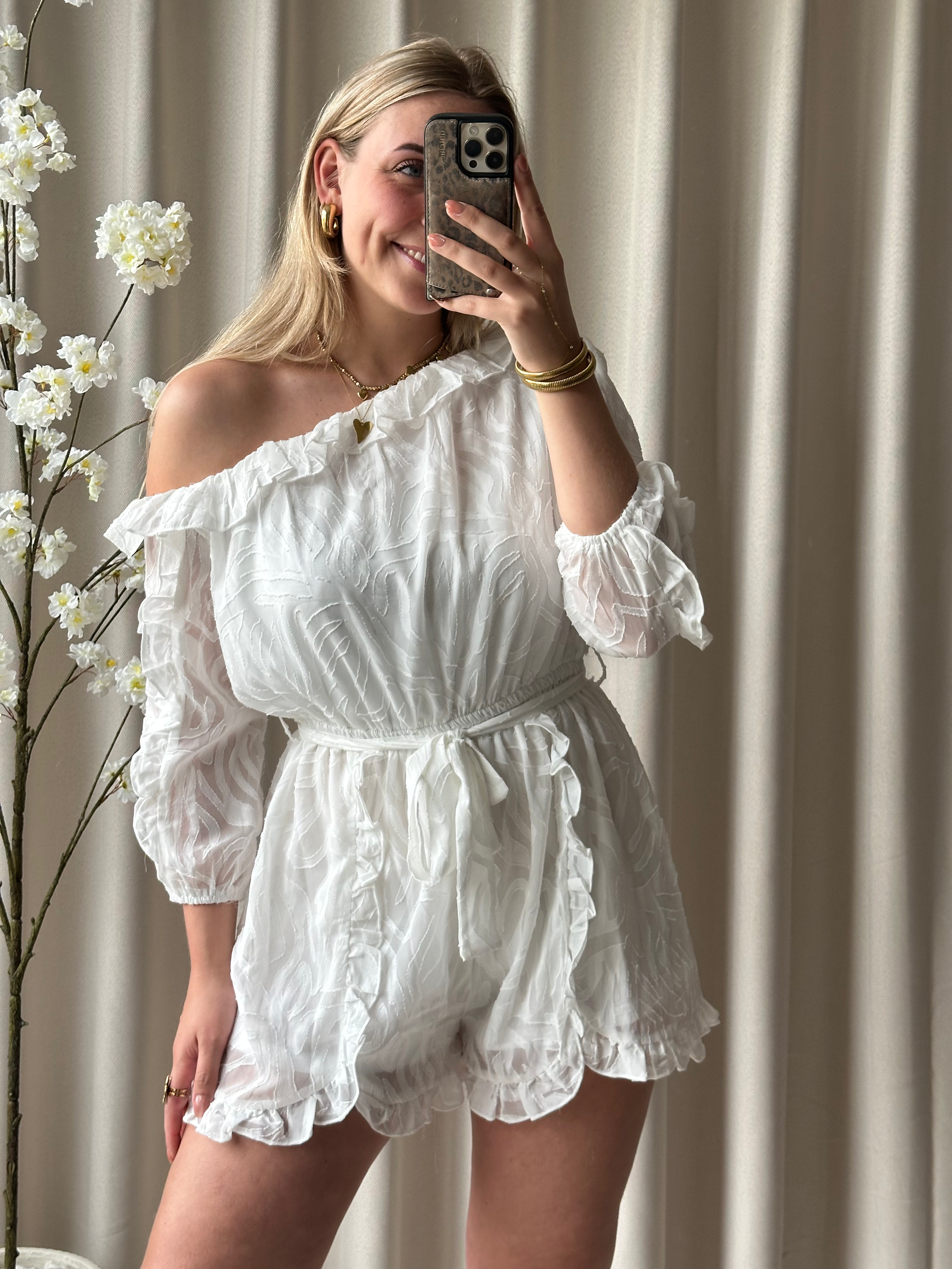 Lovie playsuit white