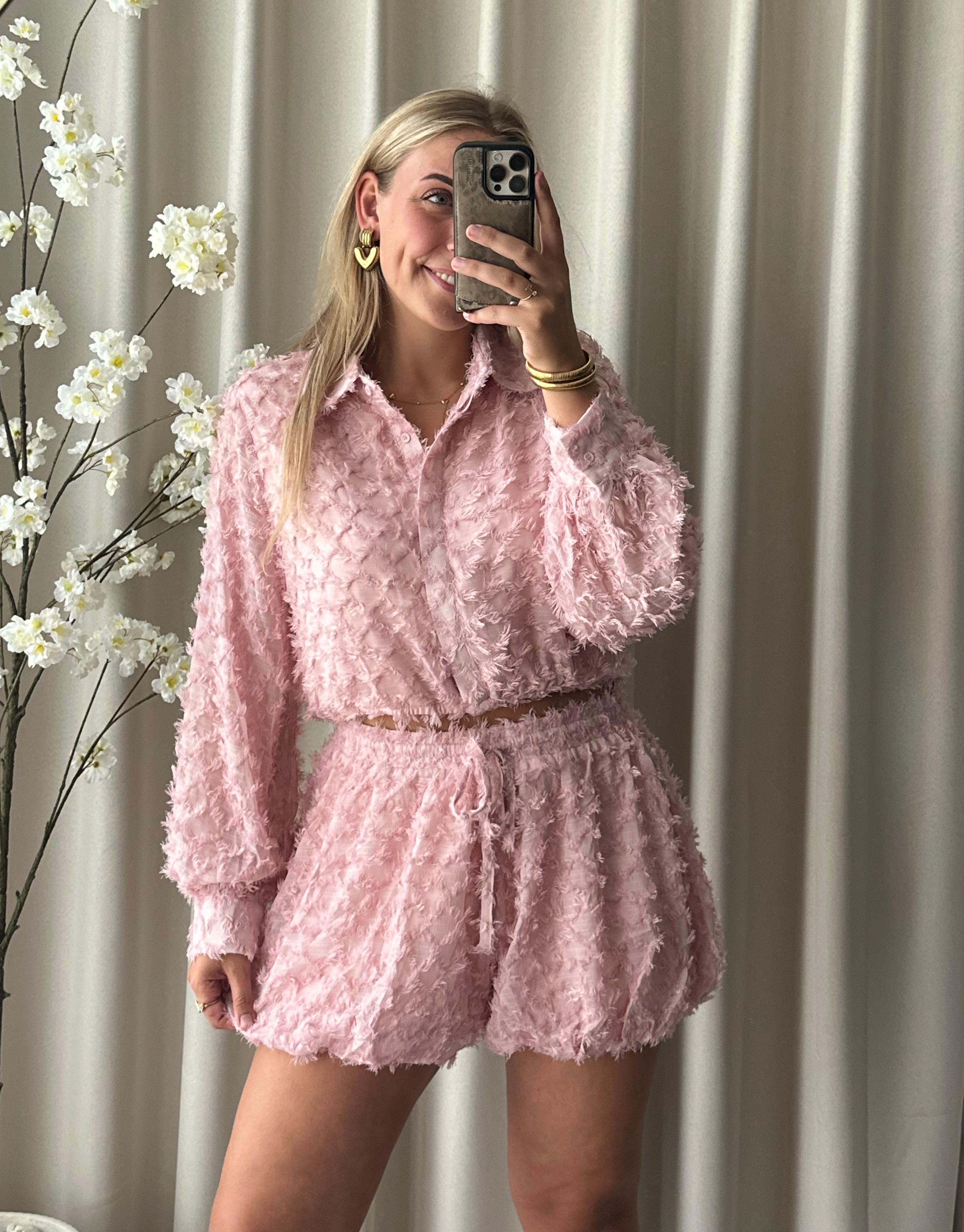 Fluffy skye set pink