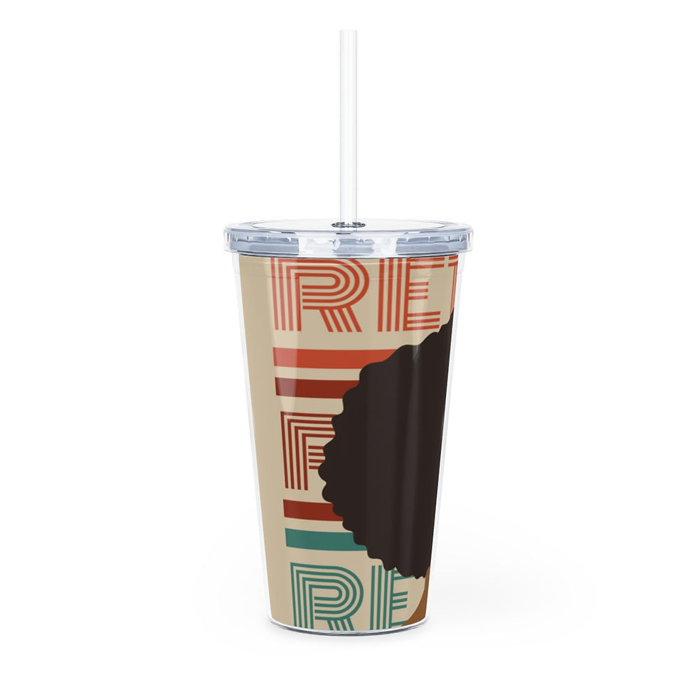 Miniatura: Plastic Tumbler with Straw