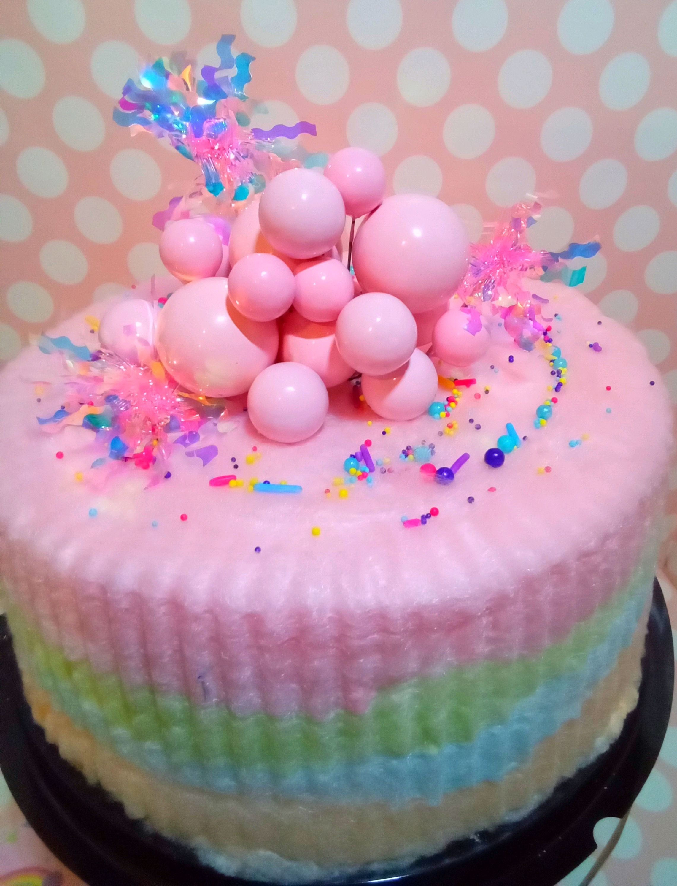 9" Round Cotton Candy Cake