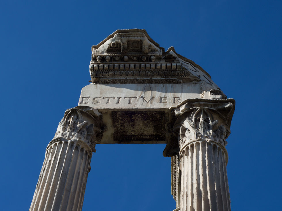 Ancient Roman arches, enduring as gateways between history and the present, shaped by time and memory.