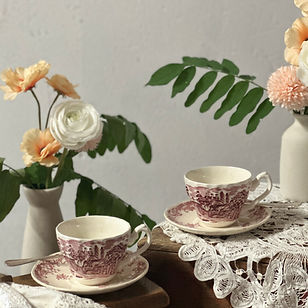 SERVICE A CAFE The Sucrier Pot Lait 12 Tasses Vintage Blanc Rose Style SERVICE A CAFE The Sucrier Pot Lait 12 Tasses Vintage Blanc Rose Style