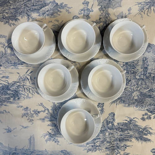 LOT 6 SOUS TASSES A CAFE ANCIENNES DE BISTROT BLANCHES LOT 6 SOUS TASSES A CAFE ANCIENNES DE BISTROT BLANCHES