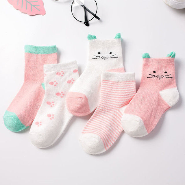 Thumbnail: 5 Pairs Kids’ Cotton Socks